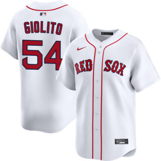 Men's Boston Red Sox #54 Lucas Giolito White 2024 Home Limited Stitched Baseball Jersey