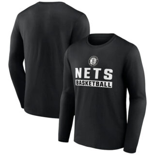 Men's Brooklyn Nets Black Let's Go Long Sleeve T-Shirt