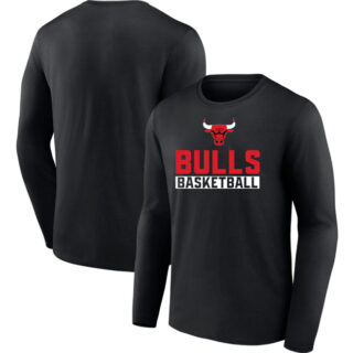 Men's Chicago Bulls Black Let's Go Long Sleeve T-Shirt