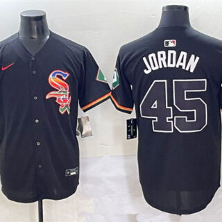 Men's Chicago White Sox #45 Michael Jordan Black Mexico Limited Stitched Baseball Jersey