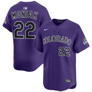 Men's Colorado Rockies #22 Mickey Moniak Purple Limited Stitched Baseball Jersey