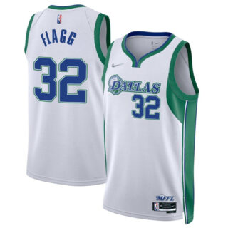 Men's Dallas Mavericks #32 Cooper Flagg White 2025 Draft City Edition Stitched Basketball Jersey