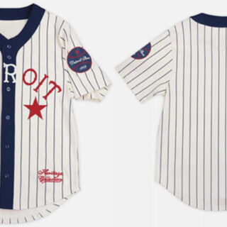 Men's Detroit Stars Blank With Patch Stitched Baseball Jersey