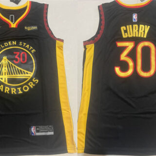 Men's Golden State Warriors #30 Stephen Curry Black Stitched Basketball Jersey