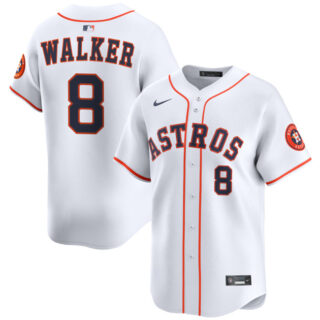 Men's Houston Astros #8 Christian Walker White 2025 Home Limited Stitched Baseball Jersey