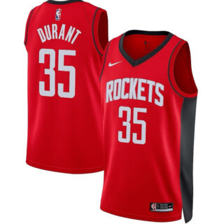 Men's Houston Rockets #35 Kevin Durant Red Icon Edition Stitched Jersey