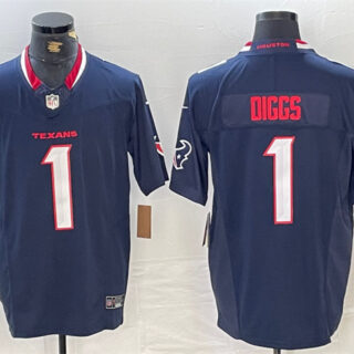 Men's Houston Texans #1 Stefon Diggs Navy F.U.S.E. Vapor Limited Stitched Football Jersey
