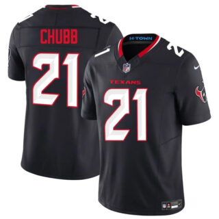 Men's Houston Texans #21 Nick Chubb Navy 2025 F.U.S.E. Vapor Limited Stitched Football Jersey