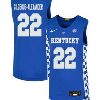 Men's Kentucky Wildcats #22 Shai Gilgeous-Alexander Royal Blue Stitched Basketball Jersey