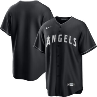 Men's Los Angeles Angels Blank Black Lights Out Limited Stitched Baseball Jersey