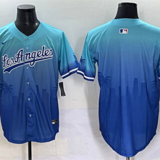 Men's Los Angeles Dodgers Blank Blue Limited Stitched Baseball Jersey