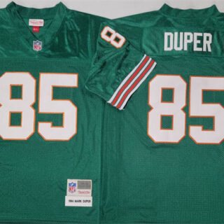 Men's Miami Dolphins #85 Mark Duper Aqua Throwback Stitched Football Jersey