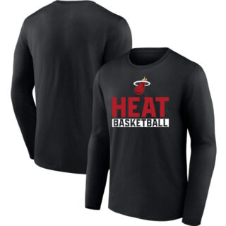 Men's Miami Heat Black Let's Go Long Sleeve T-Shirt