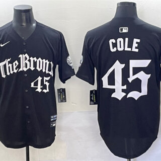 Men's New York Yankees #45 Gerrit Cole Black 'Gothic Legacy Edition' Vapor Premier Limited Stitched Baseball Jersey
