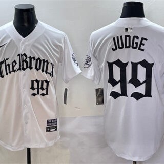 Men's New York Yankees #99 Aaron Judge White 'Gothic Legacy Edition' Vapor Premier Limited Stitched Baseball Jersey