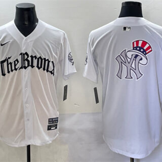 Men's New York Yankees Team Big Logo White 'Gothic Legacy Edition' Vapor Premier Limited Stitched Baseball Jerseys