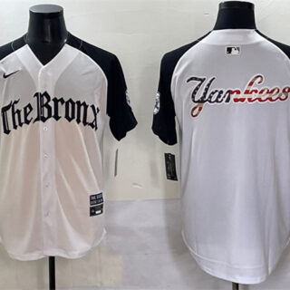 Men's New York Yankees Team Big Logo White Black 'Gothic Legacy Edition' Vapor Premier Limited Stitched Baseball Jerseys