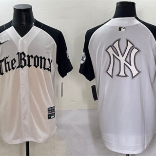 Men's New York Yankees Team Big Logo White Black 'Gothic Legacy Edition' Vapor Premier Limited Stitched Baseball Jersey