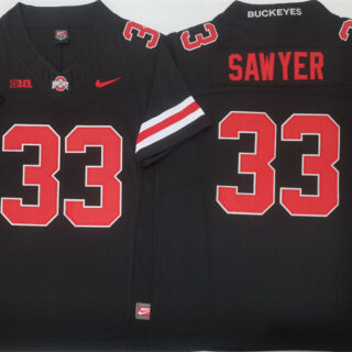 Men's Ohio State Buckeyes #33 Jack Sawyer Black 2025 F.U.S.E. Limited Stitched Jersey