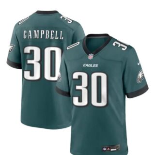 Men's Philadelphia Eagles #30 Jihaad CAMPBELL Midnight Green Vapor Untouchable Limited Stitched Football Jersey