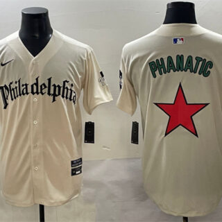 Men's Philadelphia Phillies Cream Phanatic Gothic Vapor Limited Stitched Jersey