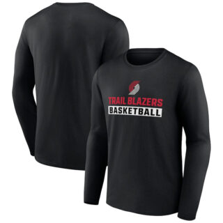 Men's Portland Trail Blazers Black Let's Go Long Sleeve T-Shirt