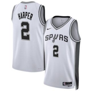 Men's San Antonio Spurs #2 Dylan Harper White 2025 Draft Association Edition Stitched Basketball Jersey