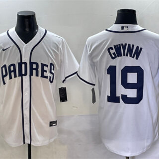 Men's San Diego Padres #19 Tony Gwynn White Cool Base Stitched Baseball Jersey
