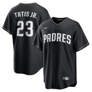 Men's San Diego Padres #23 Fernando Tatis Jr. Black Stitched Baseball Jersey