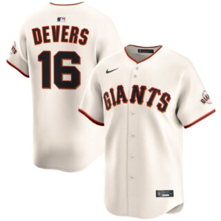 Men's San Francisco Giants #16 Rafael Devers Cream 2024 Home Limited Stitched Baseball Jersey