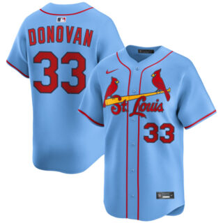 Men's St. Louis Cardinals #33 Brendan Donovan Blue Alternate Limited Stitched Baseball Jersey