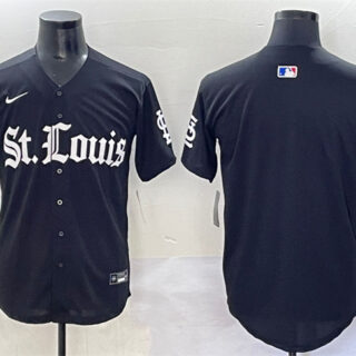Men's St. Louis Cardinals Blank Black 'Gothic Legacy Edition' Vapor Premier Limited Stitched Baseball Jersey
