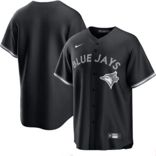 Men's Toronto Blue Jays Blank Black Lights Out Limited Stitched Baseball Jersey