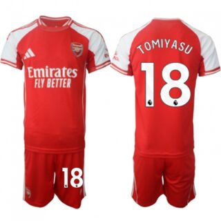 Men's Arsenal F.C #18 Takehiro Tomiyasu Red 2025 Home Soccer Jersey Suit