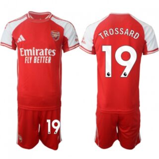 Men's Arsenal F.C #19 Leandro Trossard Red 2025 Home Soccer Jersey Suit