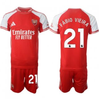 Men's Arsenal F.C #21 Fabio Vieira Red 2025 Home Soccer Jersey Suit