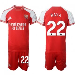 Men's Arsenal F.C #22 David Raya Red 2025 Home Soccer Jersey Suit