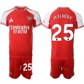 Men's Arsenal F.C #25 Mohamed Elneny Red 2025 Home Soccer Jersey Suit