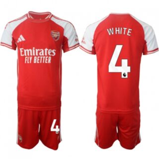 Men's Arsenal F.C #4 Ben White Red 2025 Home Soccer Jersey Suit