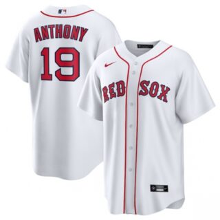 Men's Boston Red Sox #19 Roman Anthony White Cool Base Stitched Baseball Jersey