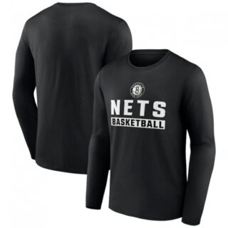 Men's Brooklyn Nets Black Let's Go Long Sleeve T-Shirt