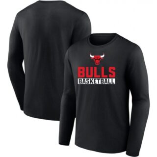 Men's Chicago Bulls Black Let's Go Long Sleeve T-Shirt