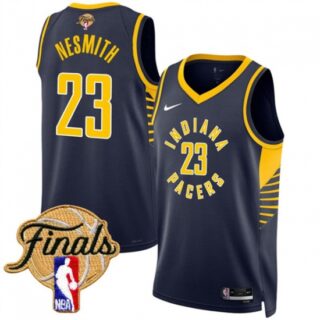 Men's Indiana Pacers #23 Aaron Nesmith Navy 2025 Finals Icon Edition Stitched Basketball Jersey