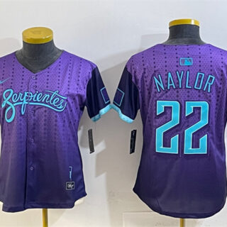 Women's Arizona Diamondbacks #22 Josh Naylor Purple 2025 City Connect Limited Stitched Baseball Jersey(Run Small)
