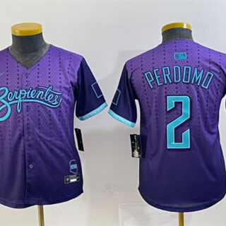 Youth Arizona Diamondbacks #2 Geraldo Perdomo Purple 2025 City Connect Limited Stitched Baseball Jersey