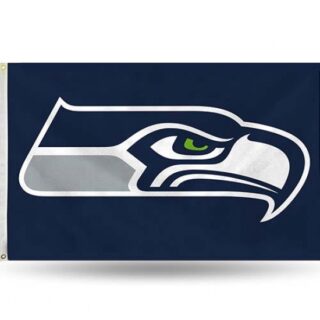 2PCs Seattleks Flag NFL Standard 3' x 5' Banner Flag Single Sided - Indoor or Outdoor - Home Decor