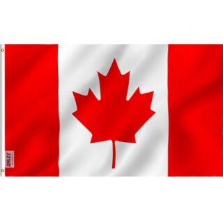 2Pcs Anley Fly Breeze 3x5 Foot Canada Flag - Vivid Color and Fade proof - Canvas Header and Double Stitched - Canadian National Flags Polyester with Brass
