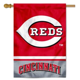 2Pcs Cincinnati Reds Double Sided House Flag