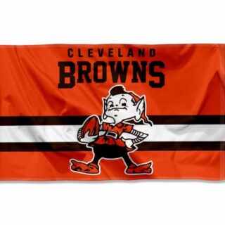 2Pcs Cleveland Browns Throwback Vintage Retro 3x5 Banner Flag