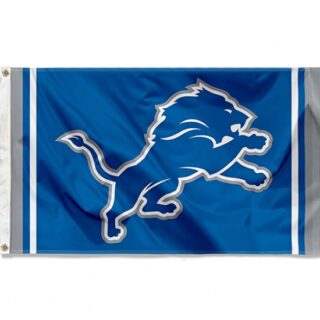 2Pcs Detroit Lions flag NFL Standard 3' x 5' Banner Flag Single Sided - Indoor or Outdoor - Home Decor